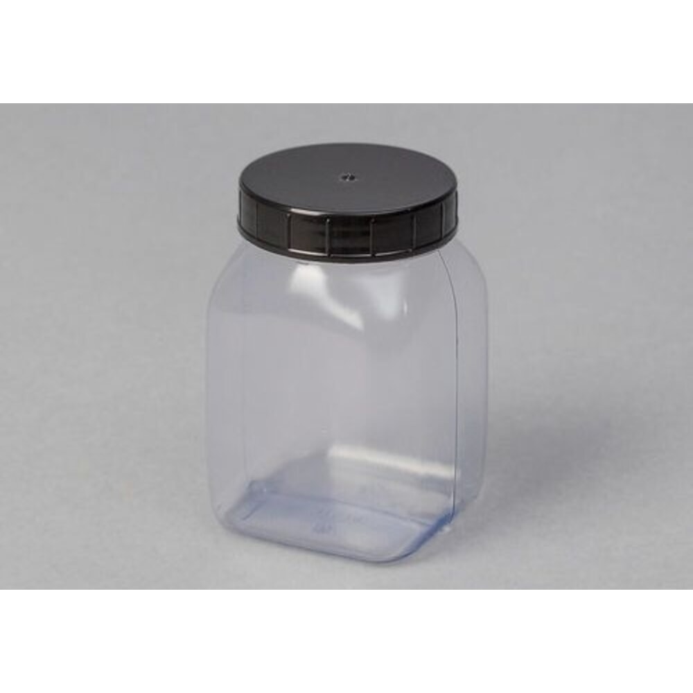 N° de l'image du produit 2 : Denios bouteilles à large ouverture en PVC naturel transparent, carrées, 200 ml, lot de 24