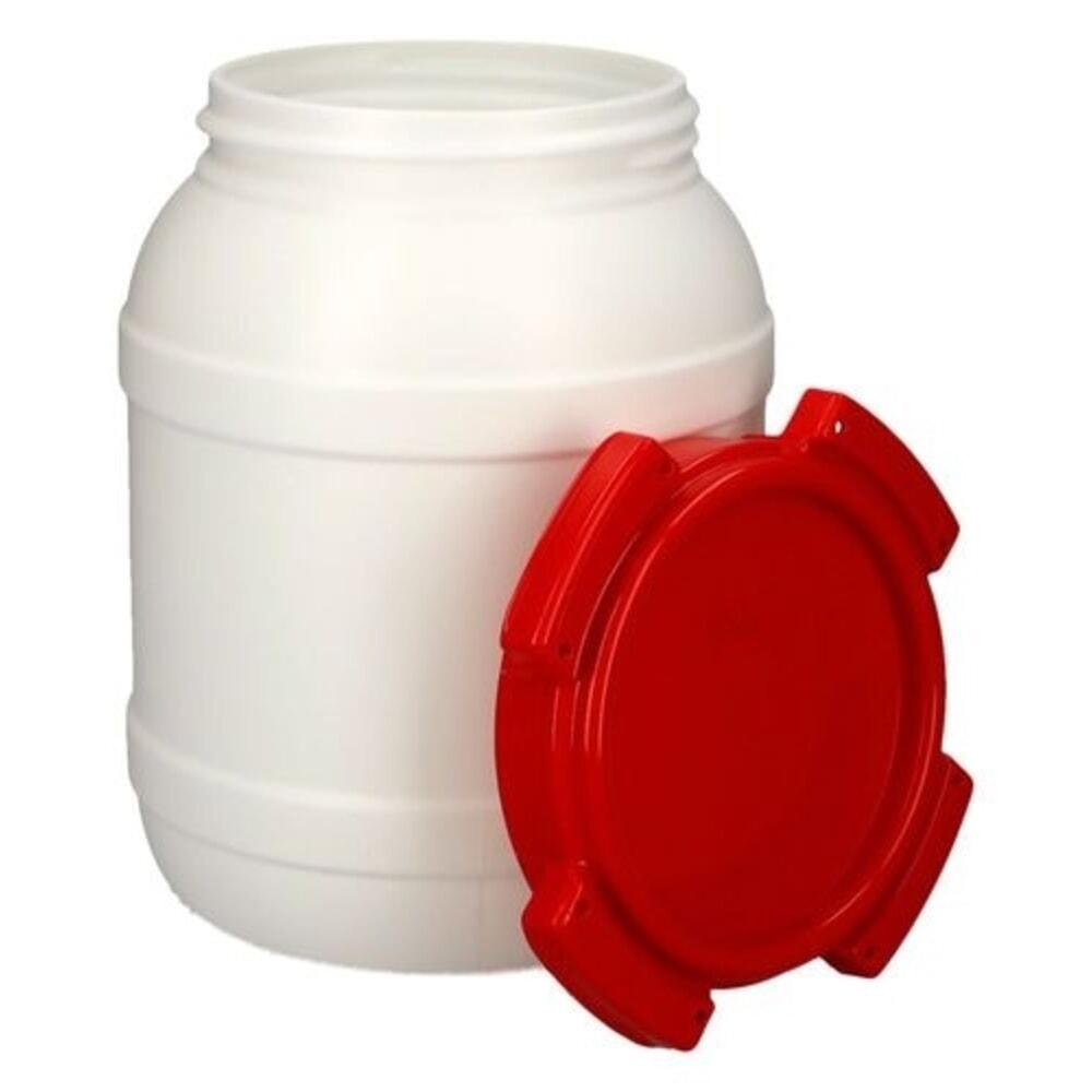 N° de l'image du produit 3 : Denios fût à large ouverture en Polyéthylène (PE), blanc-rouge WH 6, volumes de 6,4 l