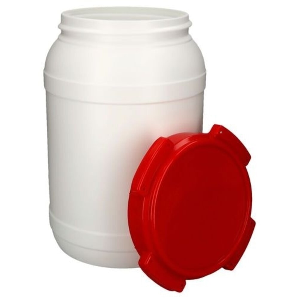 N° de l'image du produit 3 : Denios fût à large ouverture en Polyéthylène (PE), blanc-rouge WH 20, volumes de 20 l