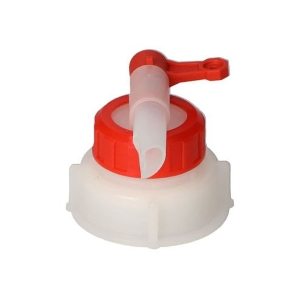 N° de l'image du produit 3 : Denios robinet en plastique, apte au contact alimentaire, résistant aux acides AH 51, diamètre du filetage 55 mm