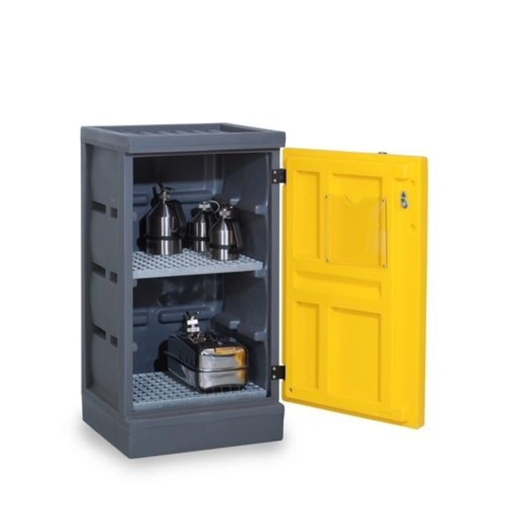 Denios armoire pour produits chimiques en polyéthylène (PE), H x l x P 1 130 x 610 x 640 mm, 2 grilles galvanisées N° de l'image du produit 5 : Denios armoire pour produits chimiques en polyéthylène (PE), H x l x P 1 130 x 610 x 640 mm, 2 grilles galvanisées