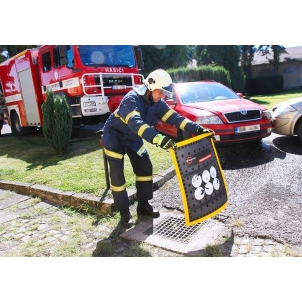 N° de l'image du produit 3 : Denios Protection des canalisations, couvercle pliable pour écoulements horizontaux et verticaux