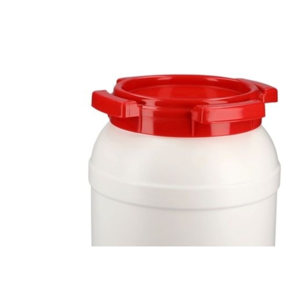 N° de l'image du produit 4 : Denios fût à large ouverture en Polyéthylène (PE), blanc-rouge WH 6, volumes de 6,4 l