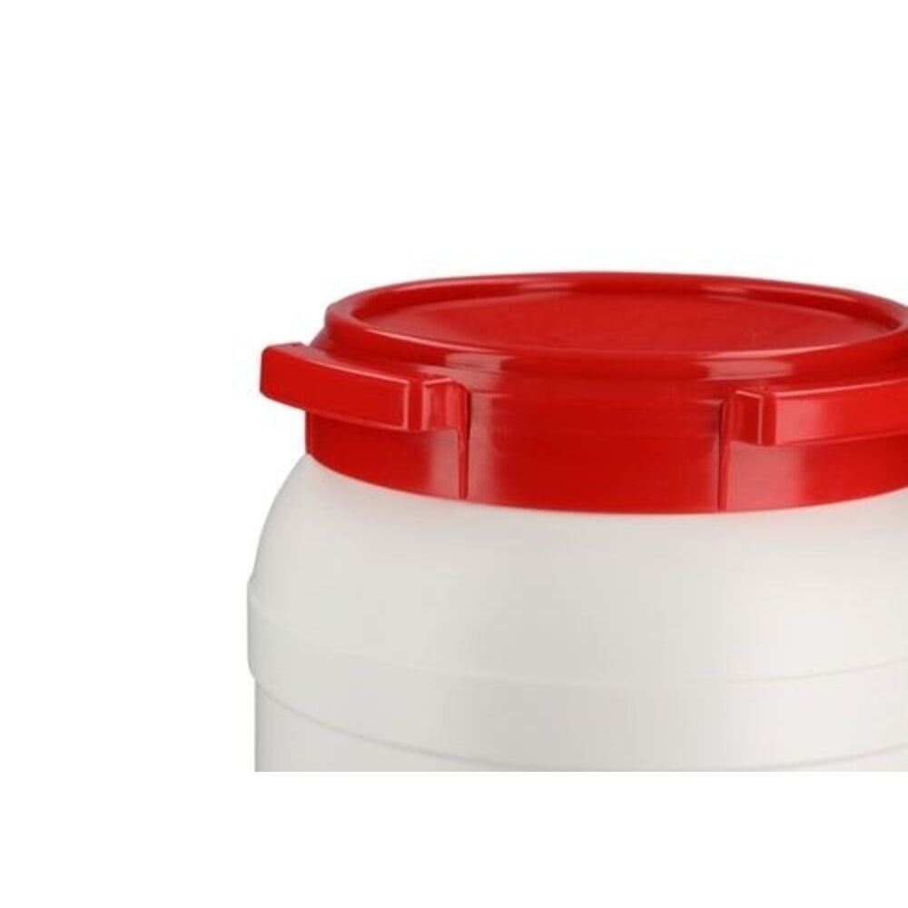 N° de l'image du produit 4 : Denios fût à large ouverture en Polyéthylène (PE), blanc-rouge WH 20, volumes de 20 l