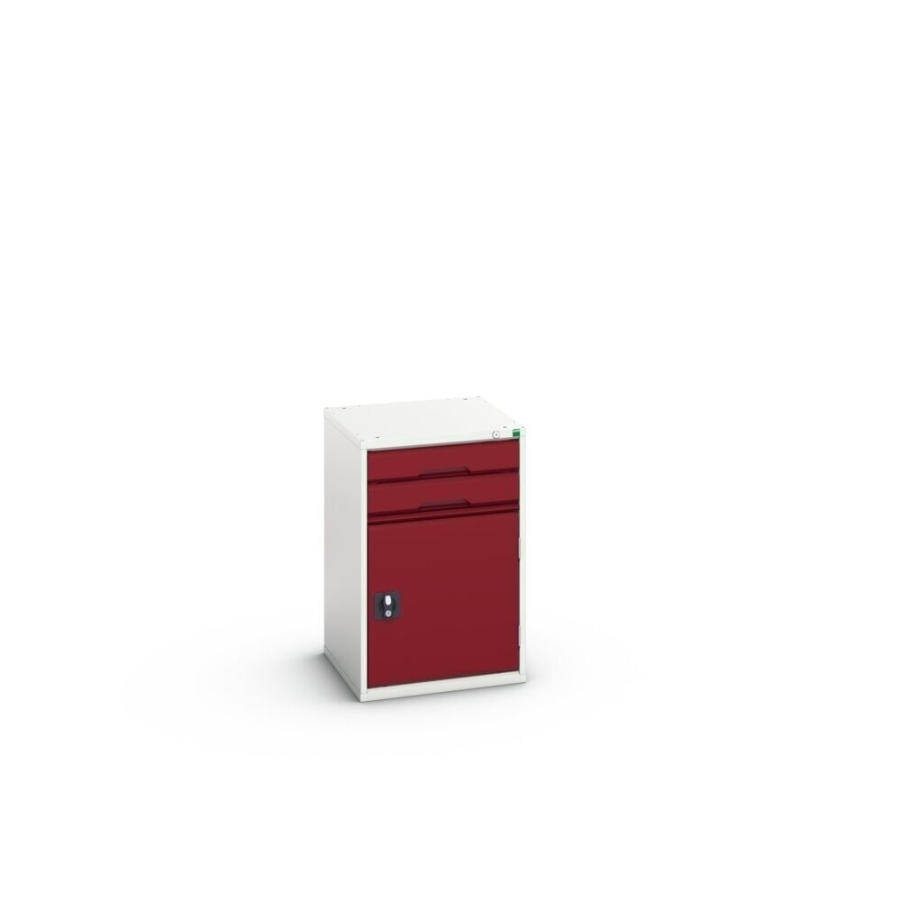 N° de l'image du produit 3 : bott Armoire à tiroirs verso avec porte battante, avec 2 tiroirs et tablette, lxPxH : 525 x 550 x 800 mm