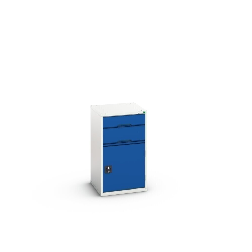 N° de l'image du produit 3 : bott Armoire à tiroirs verso avec porte battante, avec 2 tiroirs et tablette, lxPxH : 525 x 550 x 900 mm