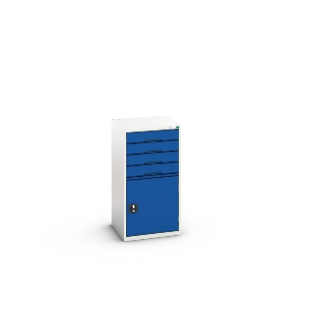 N° de l'image du produit 4 : bott Armoire à tiroirs verso avec porte battante, avec 4 tiroirs et tablette, lxPxH : 525 x 550 x 1 000 mm