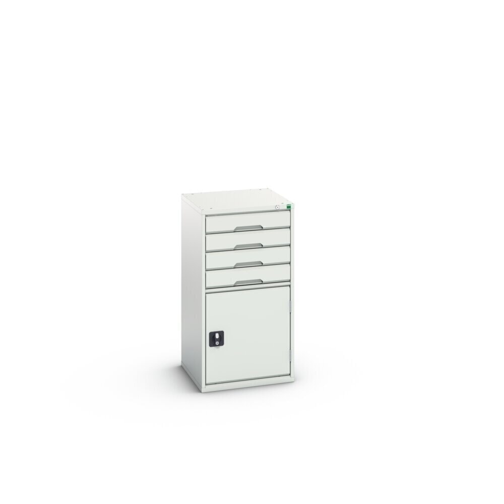 N° de l'image du produit 3 : bott Armoire à tiroirs verso avec porte battante, avec 4 tiroirs et tablette, lxPxH : 525 x 550 x 1 000 mm