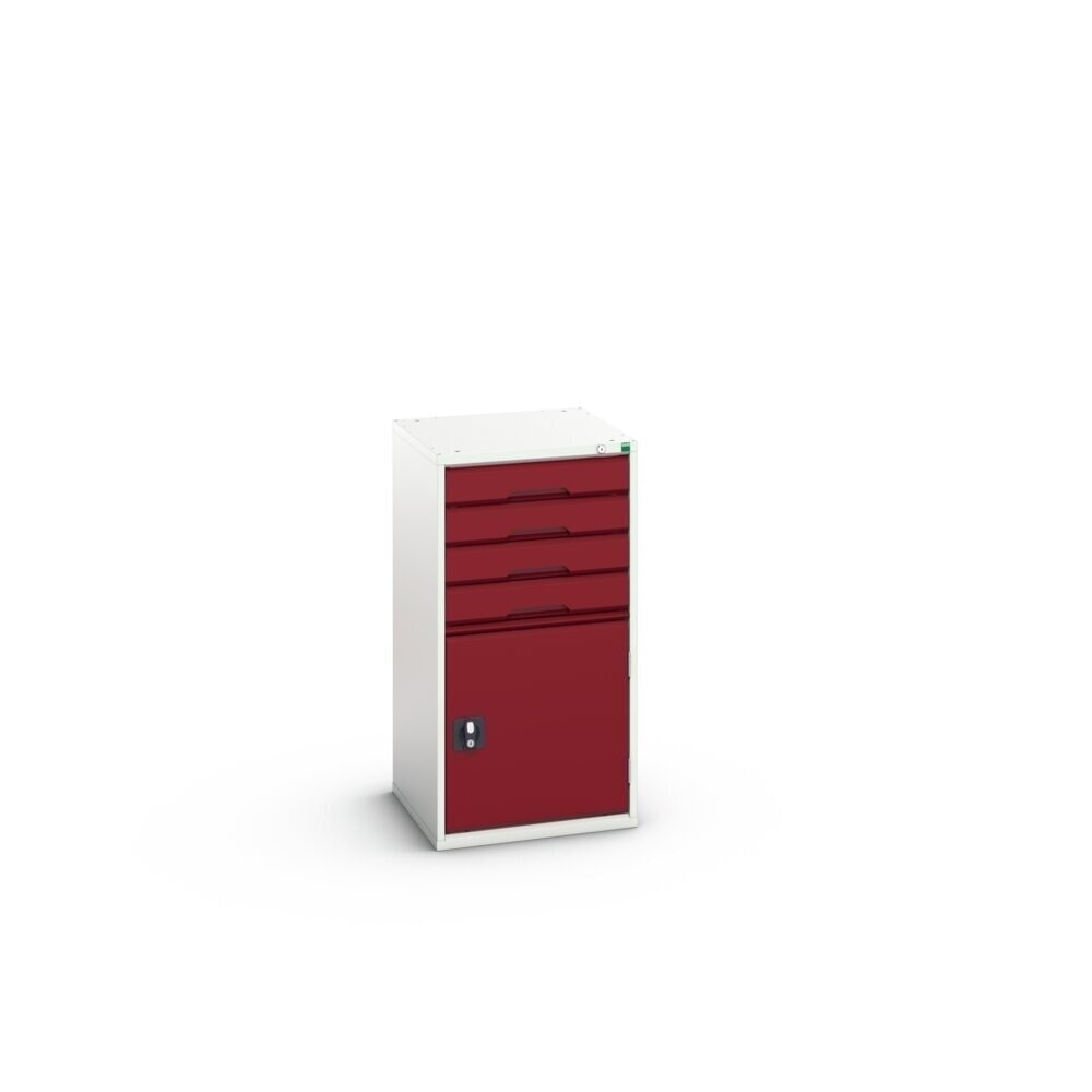 N° de l'image du produit 3 : bott Armoire à tiroirs verso avec porte battante, avec 4 tiroirs et tablette, lxPxH : 525 x 550 x 1 000 mm