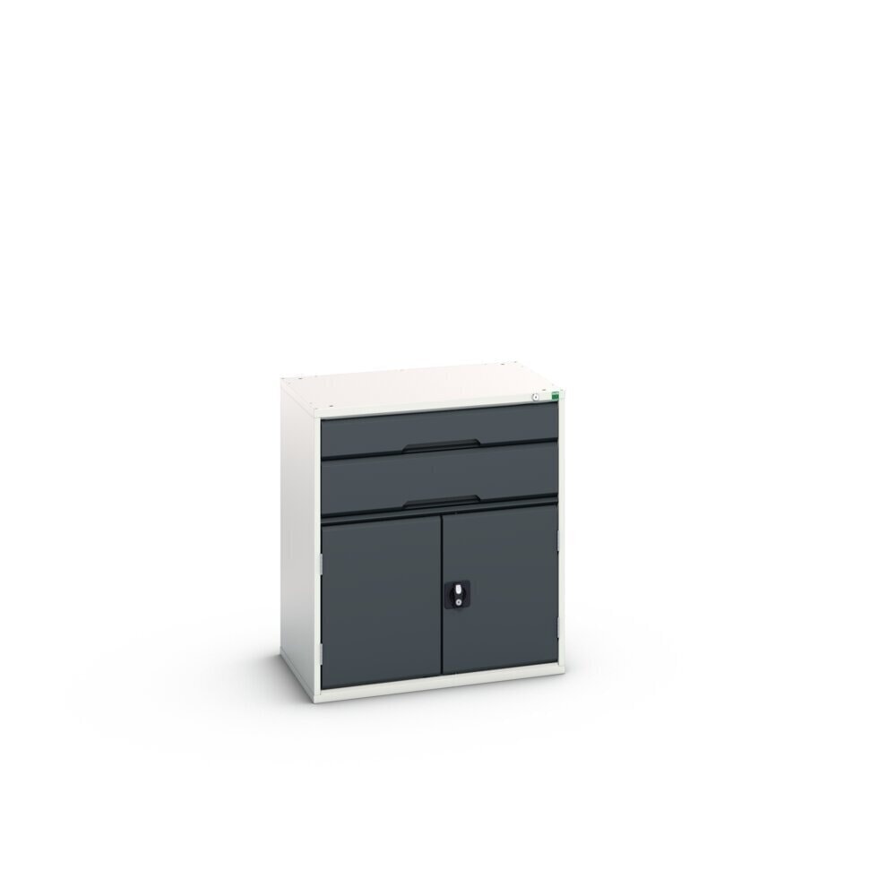 N° de l'image du produit 2 : bott Armoire à tiroirs verso avec porte battante, avec 2 tiroirs et tablette, lxPxH : 800 x 550 x 900 mm
