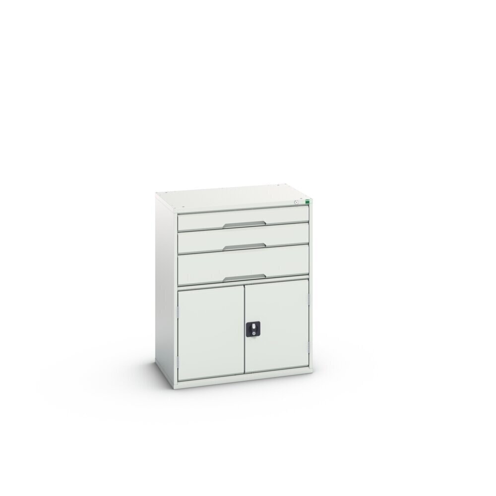 N° de l'image du produit 2 : bott Armoire à tiroirs verso avec porte battante, avec 3 tiroirs et tablette, lxPxH : 800 x 550 x 1 000 mm