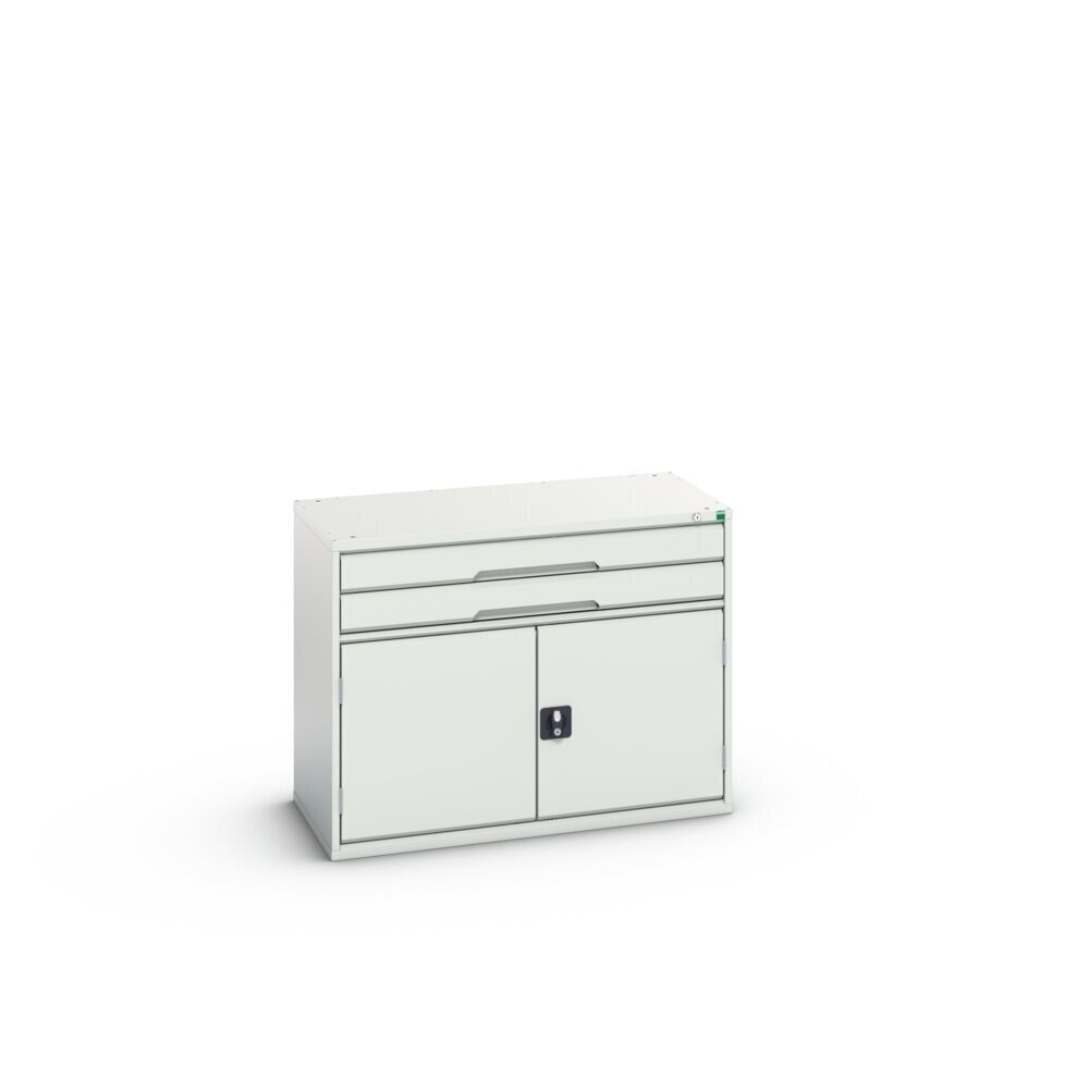 N° de l'image du produit 2 : bott Armoire à tiroirs verso avec porte battante, avec 2 tiroirs et tablette, lxPxH : 1 050 x 550 x 800 mm