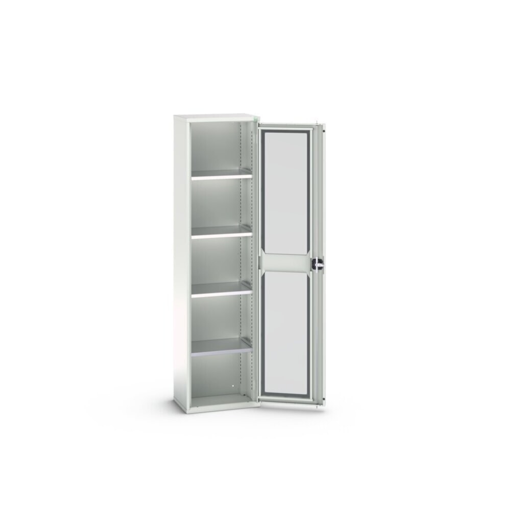 N° de l'image du produit 3 : bott Armoire à porte battante verso, porte transparente, avec 4 tablettes, lxPxH : 525 x 350 x 2 000 mm