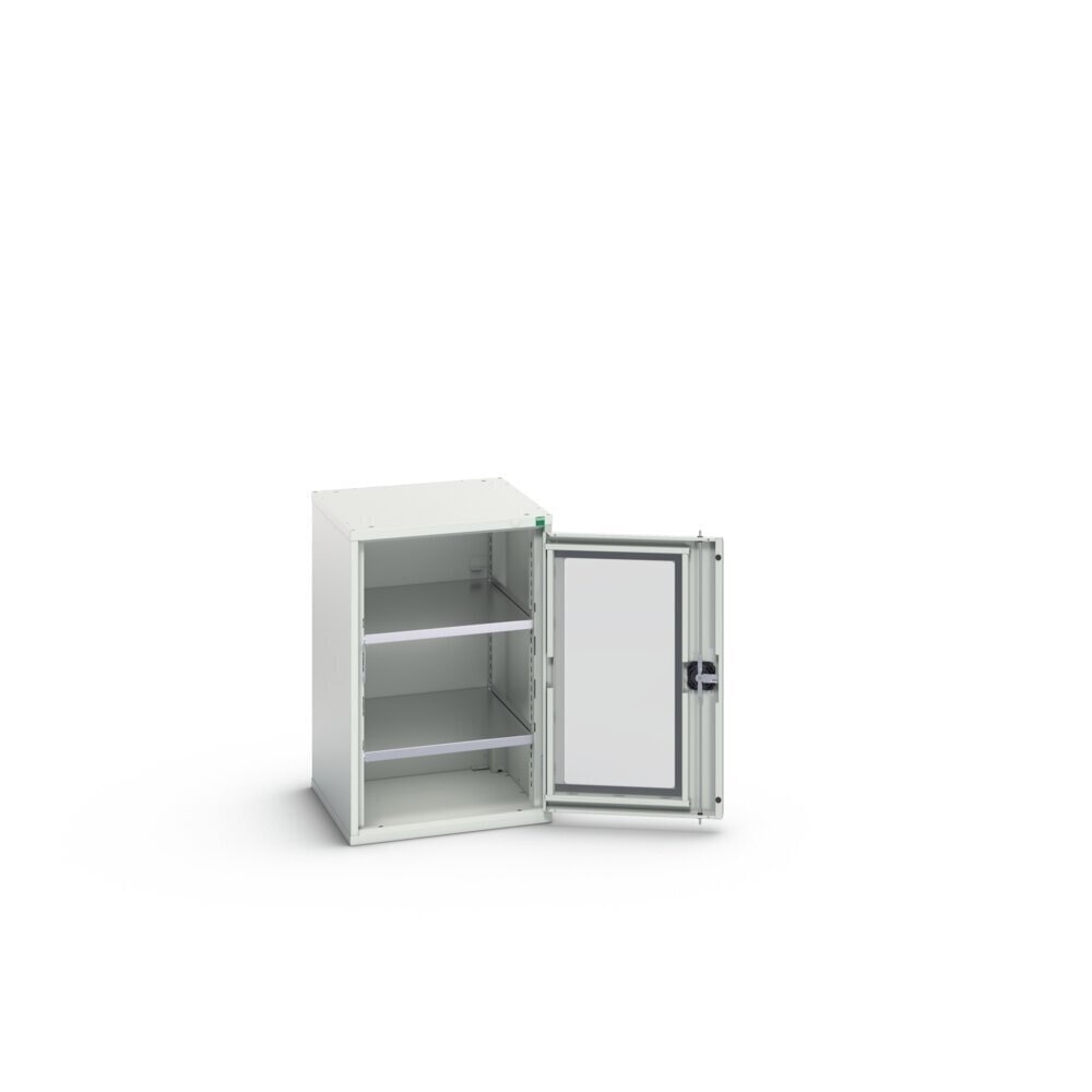 N° de l'image du produit 3 : bott verso Armoire d’appoint avec porte transparente, avec 2 tablettes, lxPxH : 525 x 550 x 800 mm