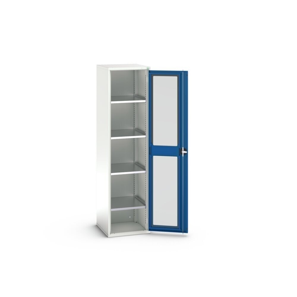 N° de l'image du produit 4 : bott Armoire à porte battante verso, porte transparente, avec 4 tablettes, lxPxH : 525 x 550 x 2 000 mm