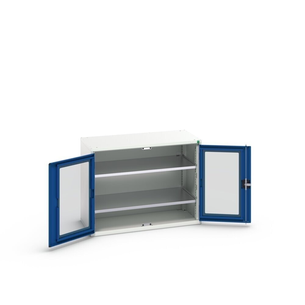 N° de l'image du produit 3 : bott verso Armoire d’appoint avec porte transparente, avec 2 tablettes, lxPxH : 1 050 x 550 x 800 mm