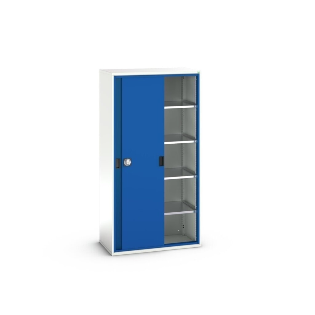 bott Armoire à portes coulissantes verso, avec 4 tablettes, lxPxH : 1 050 x 550 x 2 000 mm N° de l'image du produit 3 : bott Armoire à portes coulissantes verso, avec 4 tablettes, lxPxH : 1 050 x 550 x 2 000 mm