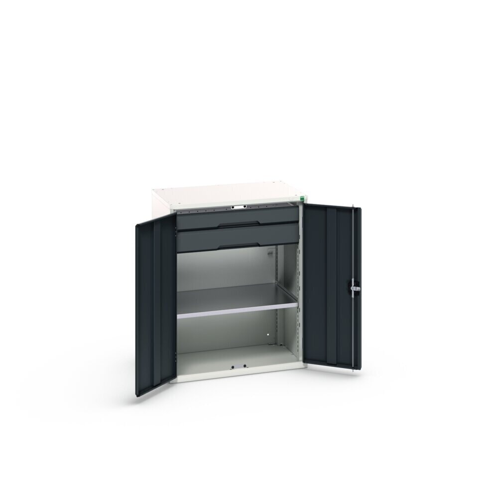 N° de l'image du produit 3 : bott verso Armoire d’appoint avec tiroirs, avec 1 tablette et 2 tiroirs, lxPxH : 800 x 550 x 1 000 mm