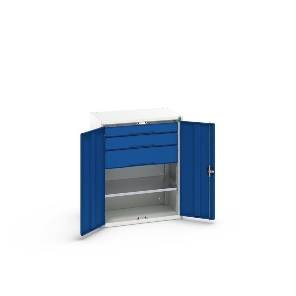 N° de l'image du produit 4 : bott verso Armoire d’appoint avec tiroirs, avec 1 tablette et 3 tiroirs, lxPxH : 800 x 550 x 1 000 mm