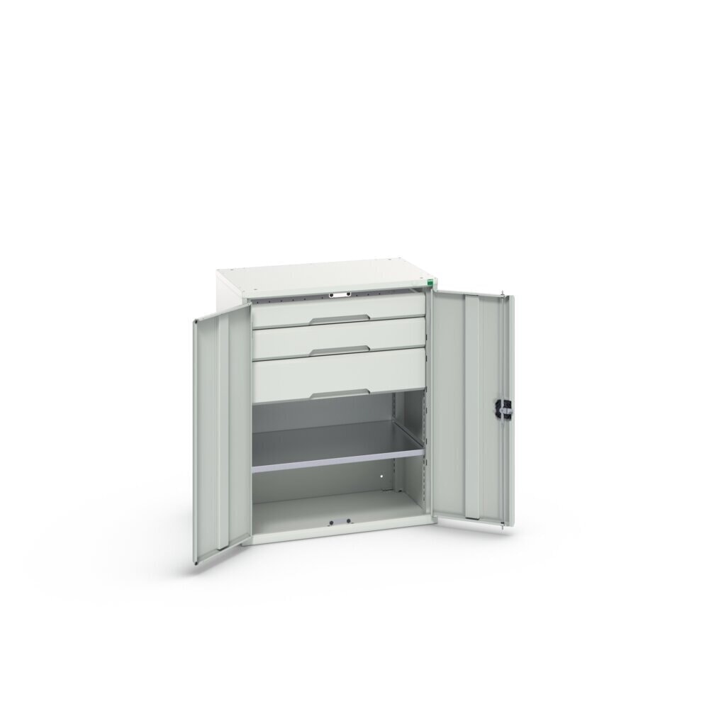 N° de l'image du produit 3 : bott verso Armoire d’appoint avec tiroirs, avec 1 tablette et 3 tiroirs, lxPxH : 800 x 550 x 1 000 mm