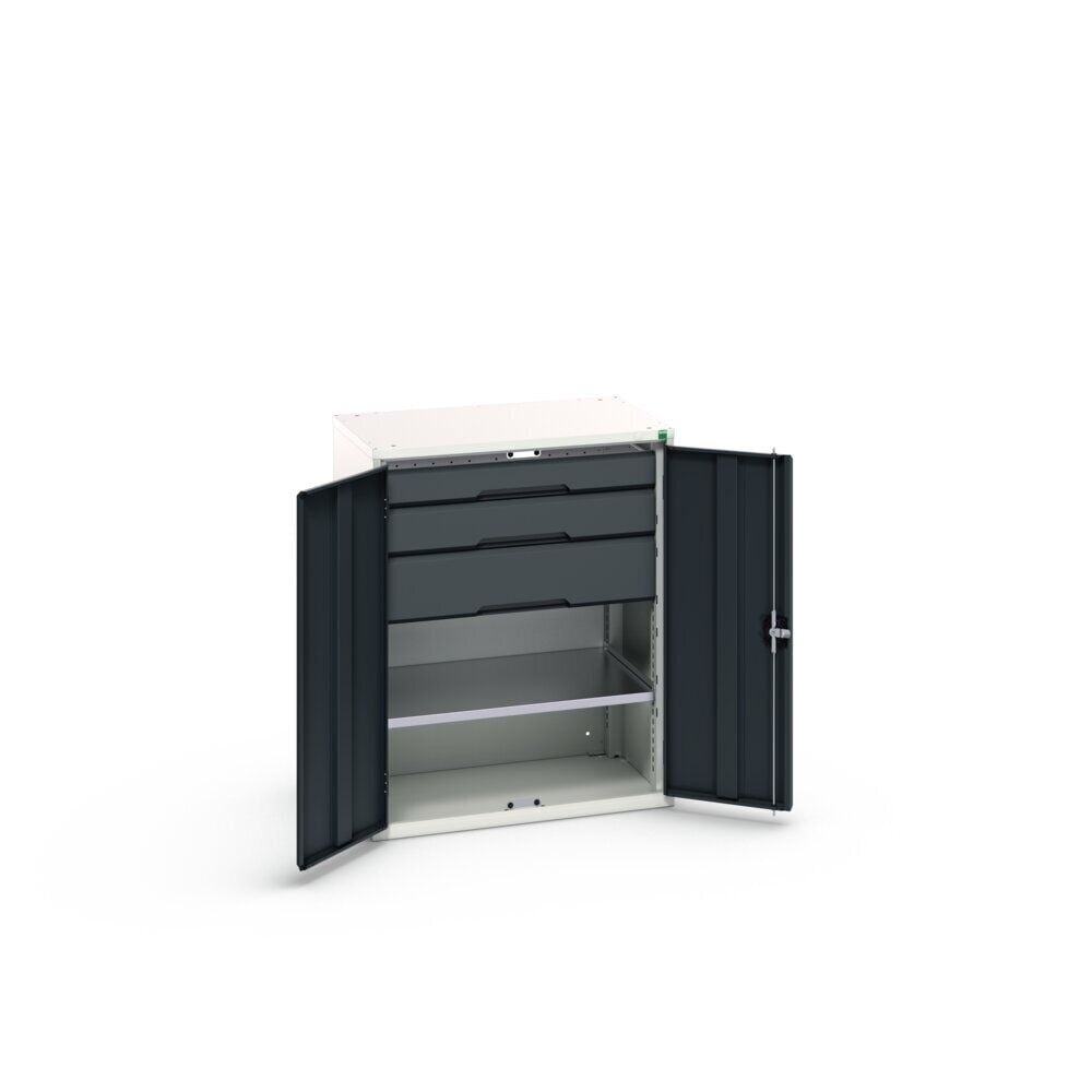N° de l'image du produit 3 : bott verso Armoire d’appoint avec tiroirs, avec 1 tablette et 3 tiroirs, lxPxH : 800 x 550 x 1 000 mm