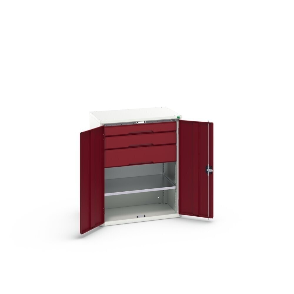 N° de l'image du produit 3 : bott verso Armoire d’appoint avec tiroirs, avec 1 tablette et 3 tiroirs, lxPxH : 800 x 550 x 1 000 mm