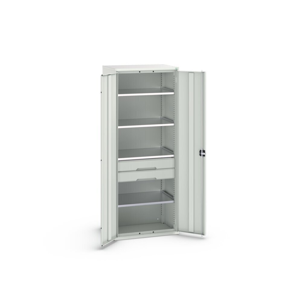 N° de l'image du produit 3 : bott Armoire à portes battantes avec tiroirs verso, avec 4 tablettes et 2 tiroirs, lxPxH : 800 x 550 x 2 000 mm