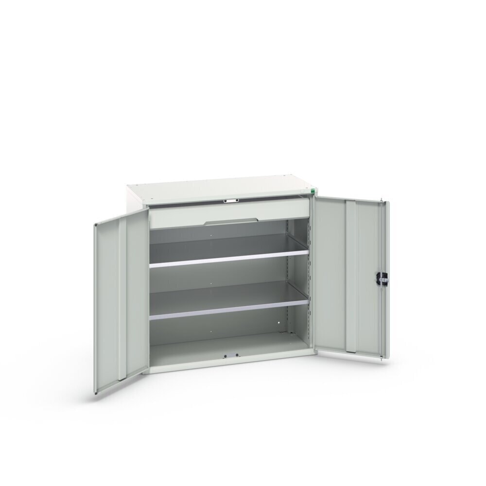 N° de l'image du produit 3 : bott Armoire à portes battantes avec tiroir verso, avec 2 tablettes et 1 tiroir, lxPxH : 1 050 x 550 x 1 000 mm