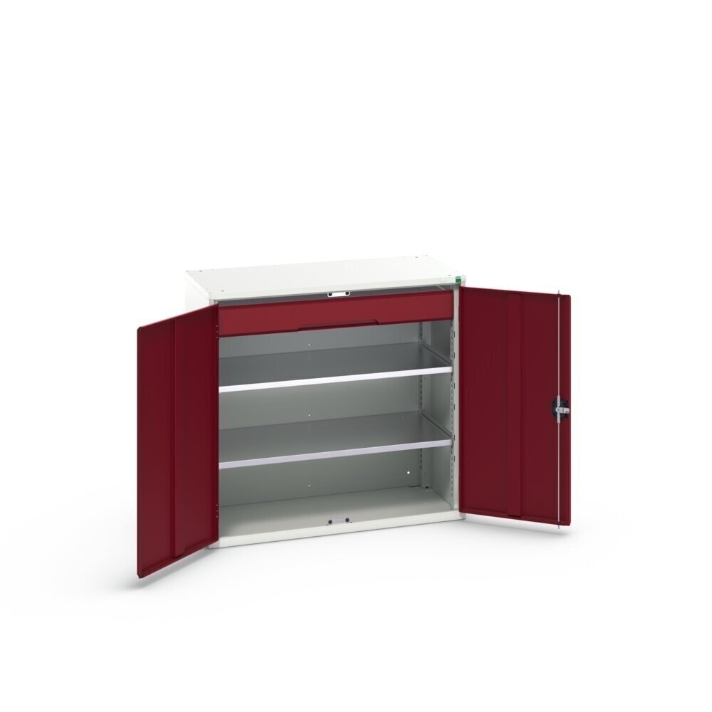 N° de l'image du produit 3 : bott Armoire à portes battantes avec tiroir verso, avec 2 tablettes et 1 tiroir, lxPxH : 1 050 x 550 x 1 000 mm