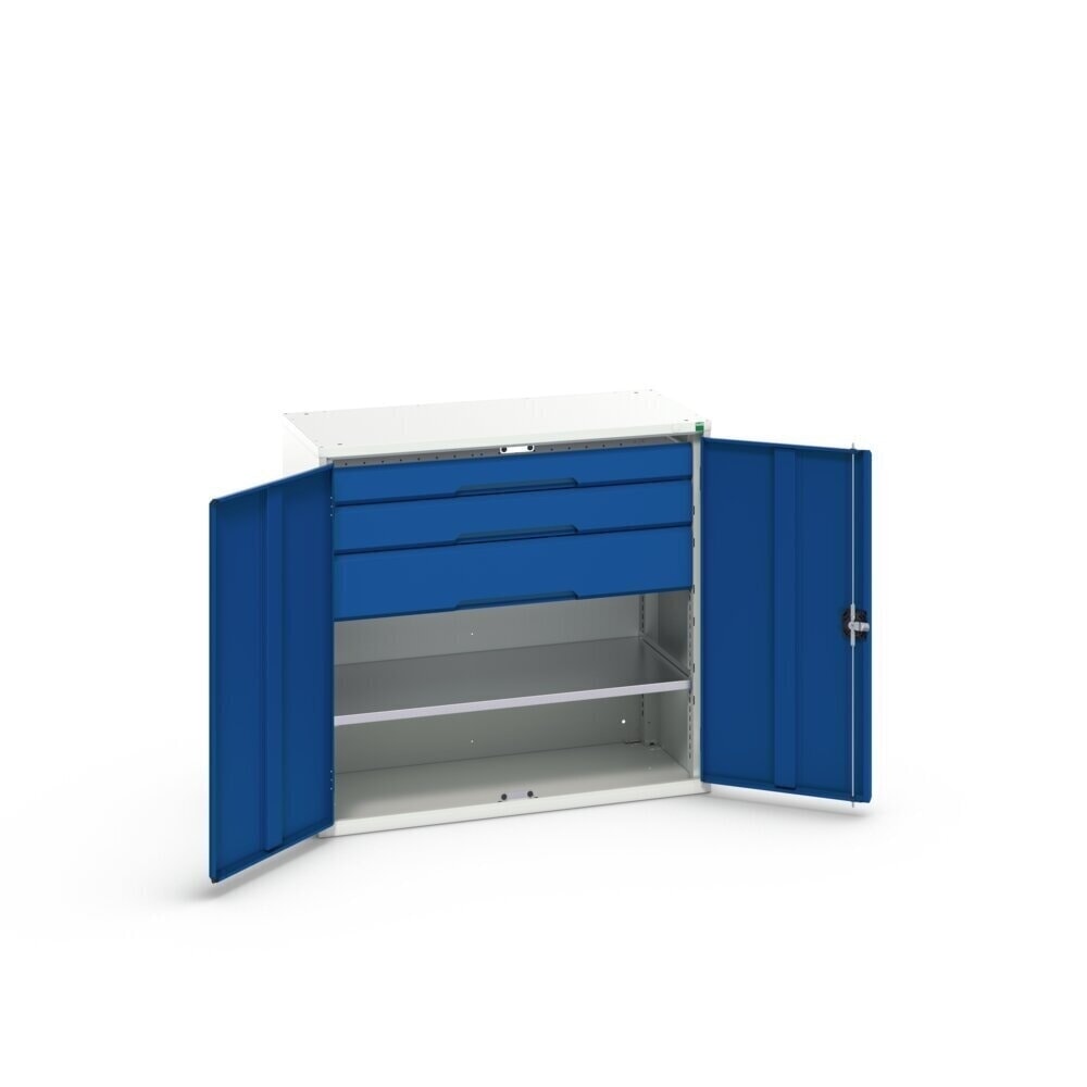 N° de l'image du produit 3 : bott verso Armoire d’appoint avec tiroirs, avec 1 tablette et 3 tiroirs, lxPxH : 1 050 x 550 x 1 000 mm