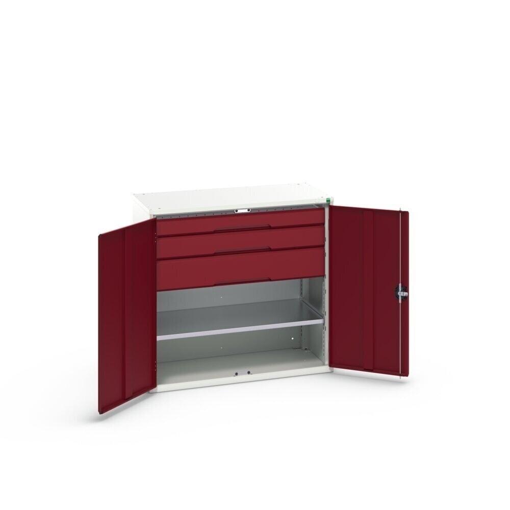 N° de l'image du produit 3 : bott verso Armoire d’appoint avec tiroirs, avec 1 tablette et 3 tiroirs, lxPxH : 1 050 x 550 x 1 000 mm