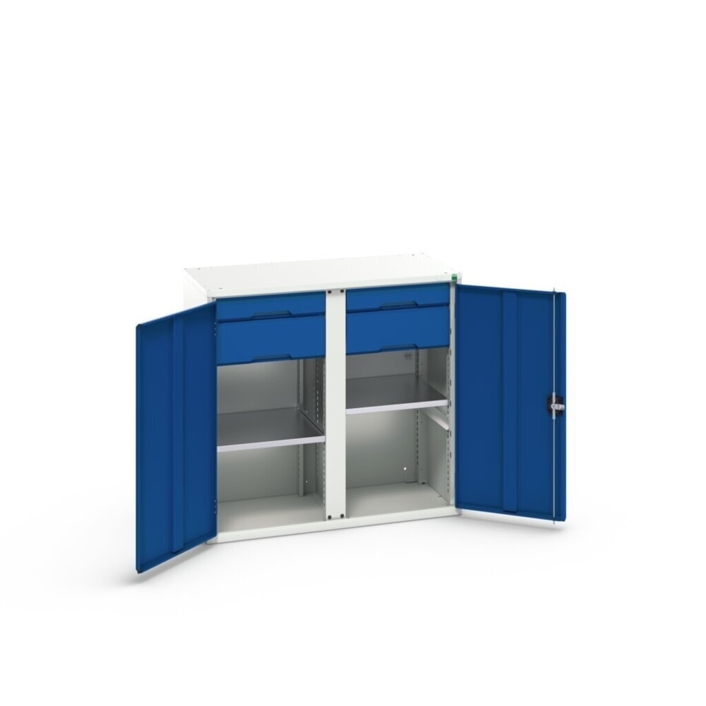 Armoire d’appoint bott verso avec tiroirs, avec 2 tablettes et 4 tiroirs, l x P x H : 1 050 x 550 x 1 000 mm N° de l'image du produit 3 : Armoire d’appoint bott verso avec tiroirs, avec 2 tablettes et 4 tiroirs, l x P x H : 1 050 x 550 x 1 000 mm
