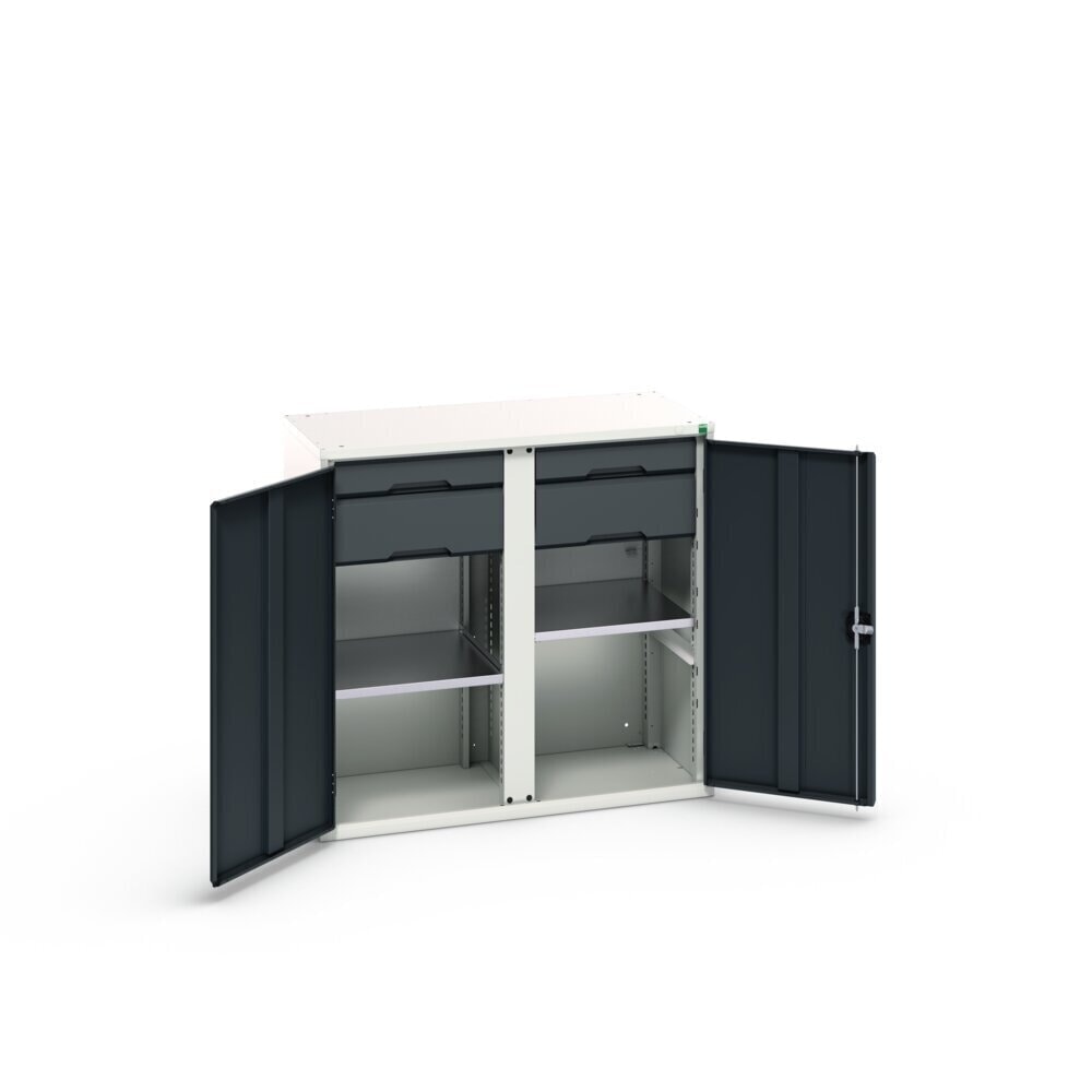 N° de l'image du produit 3 : bott verso Armoire d’appoint avec tiroirs, avec 2 tablettes et 4 tiroirs, lxPxH : 1 050 x 550 x 1 000 mm