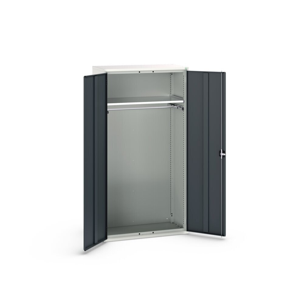 N° de l'image du produit 3 : bott Armoire à portes battantes verso, avec 1 tablette et 1 tringle à vêtements, lxPxH : 1 050 x 550 x 2 000 mm