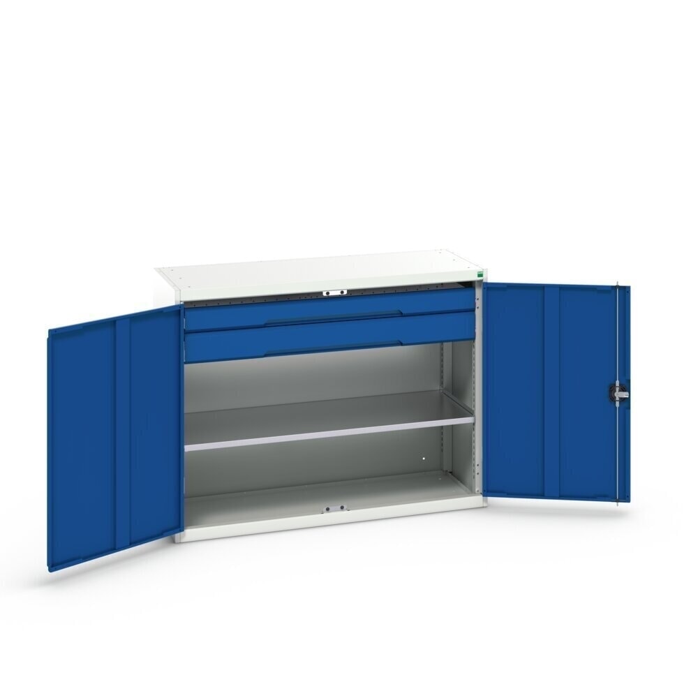 N° de l'image du produit 3 : bott verso Armoire d’appoint avec tiroirs, avec 1 tablette et 2 tiroirs, lxPxH : 1 300 x 550 x 1 000 mm