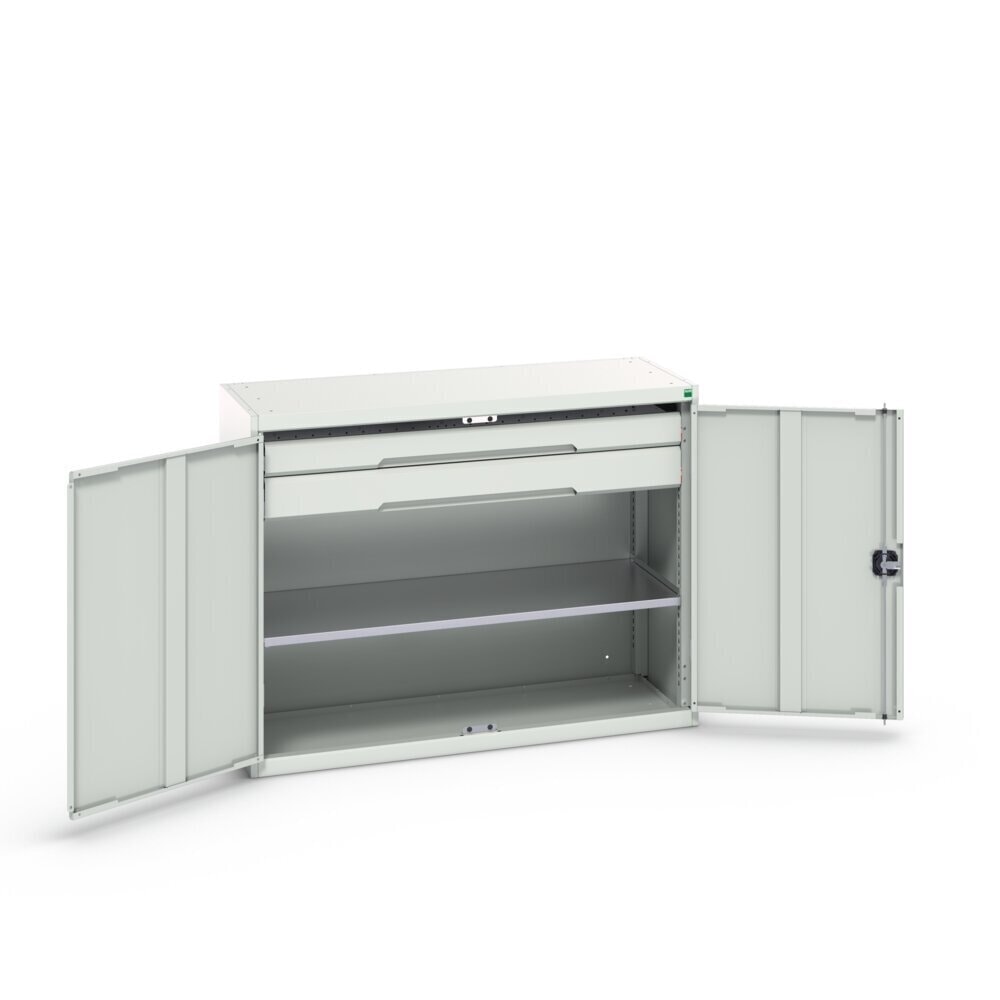 N° de l'image du produit 3 : bott verso Armoire d’appoint avec tiroirs, avec 1 tablette et 2 tiroirs, lxPxH : 1 300 x 550 x 1 000 mm