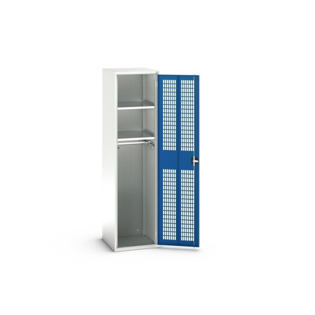 N° de l'image du produit 3 : bott verso Armoire-penderie avec ventilation, avec 2 tablettes et 1 tringle à vêtements, lxPxH : 525 x 550 x 2 000 mm