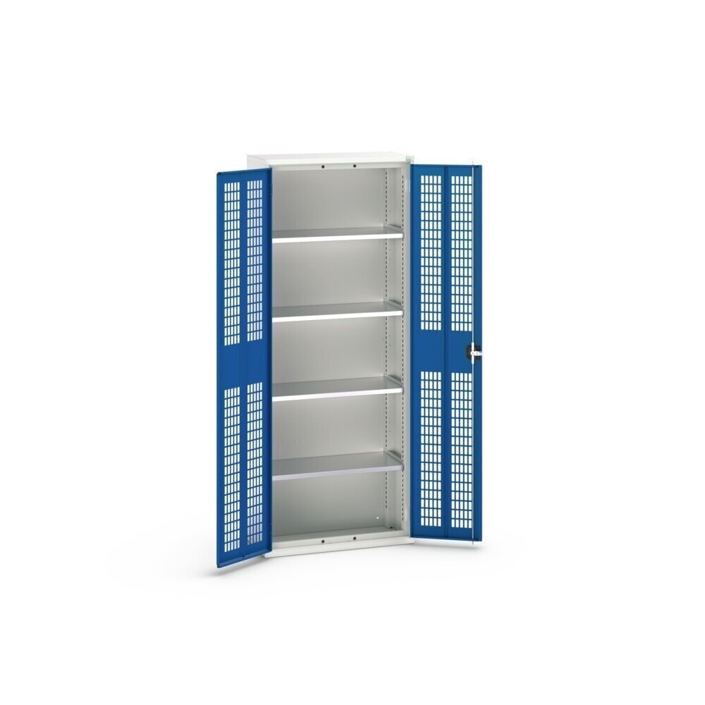 N° de l'image du produit 3 : bott Armoire à portes battantes verso avec ventilation, avec 4 tablettes, lxPxH : 800 x 350 x 2 000 mm