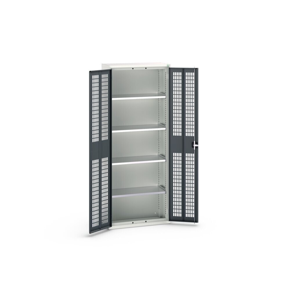 N° de l'image du produit 3 : bott Armoire à portes battantes verso avec ventilation, avec 4 tablettes, lxPxH : 800 x 350 x 2 000 mm