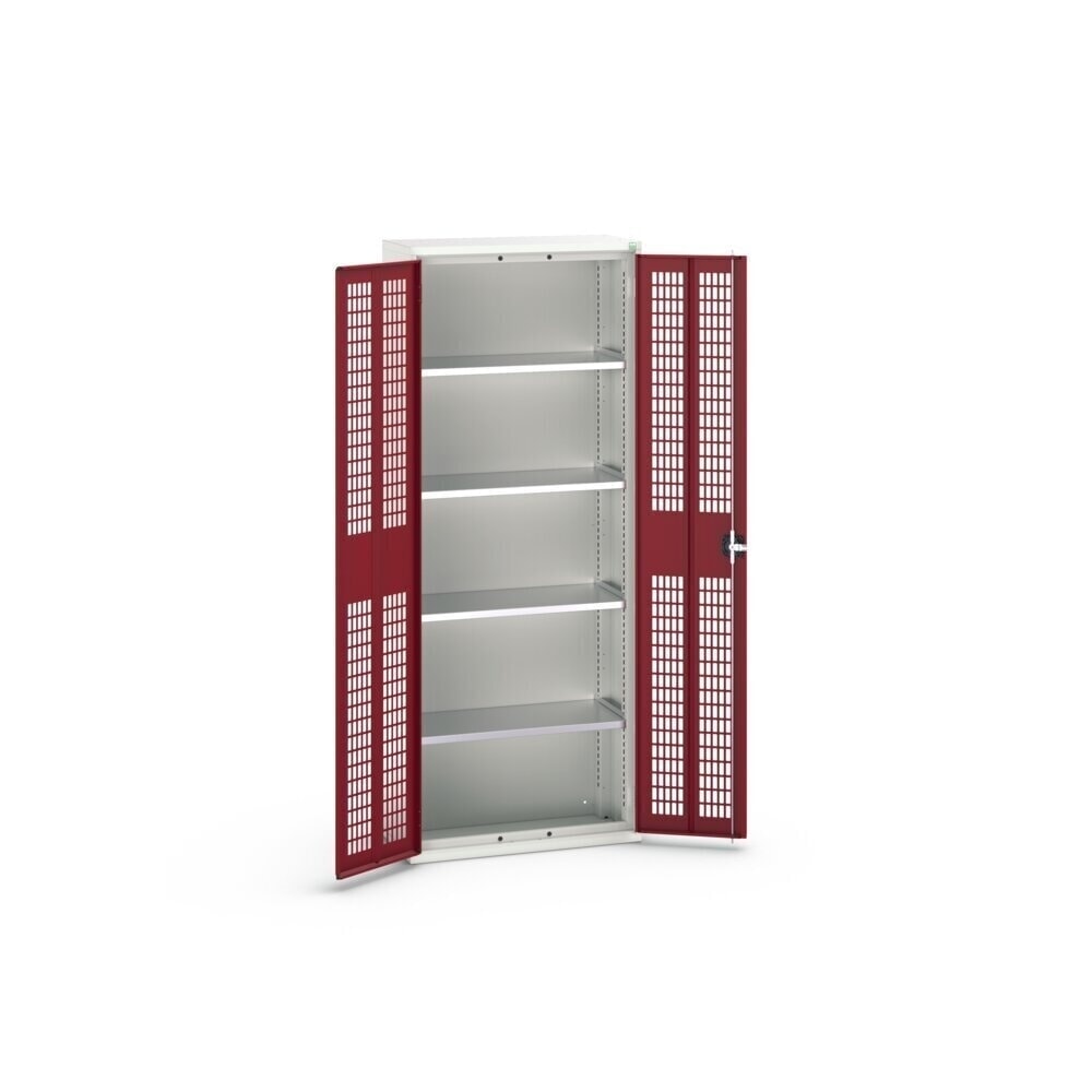 N° de l'image du produit 3 : bott Armoire à portes battantes verso avec ventilation, avec 4 tablettes, lxPxH : 800 x 350 x 2 000 mm