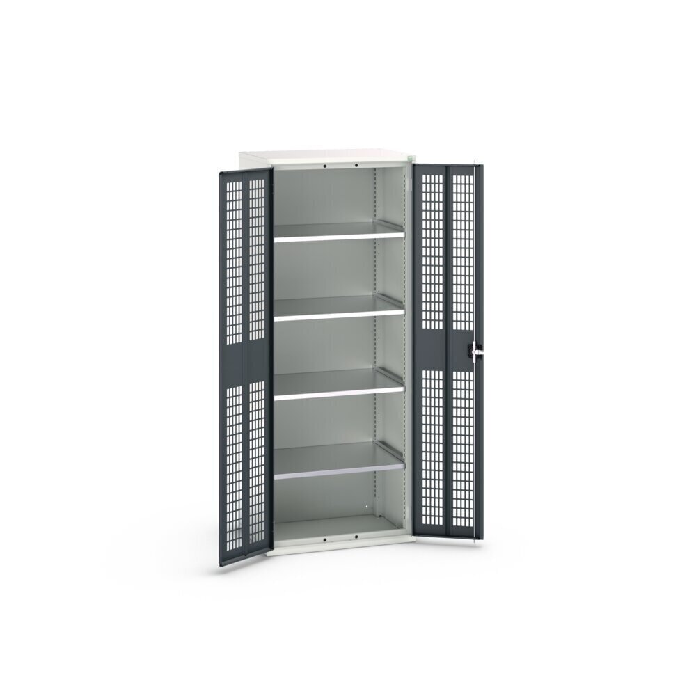 N° de l'image du produit 3 : bott Armoire à portes battantes verso avec ventilation, avec 4 tablettes, lxPxH : 800 x 550 x 2 000 mm