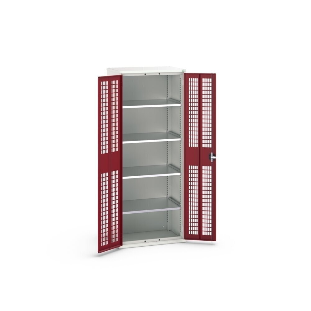 N° de l'image du produit 3 : bott Armoire à portes battantes verso avec ventilation, avec 4 tablettes, lxPxH : 800 x 550 x 2 000 mm