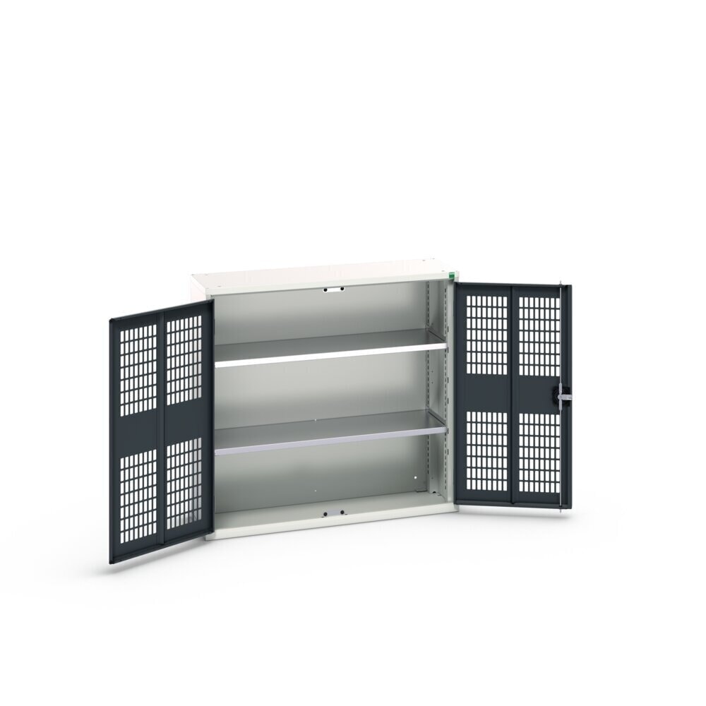 N° de l'image du produit 3 : bott Armoire à portes battantes verso avec ventilation, avec 2 tablettes, lxPxH : 1 050 x 350 x 1 000 mm