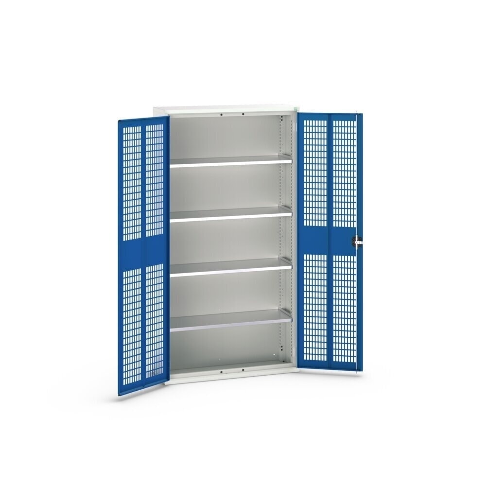 N° de l'image du produit 3 : bott Armoire à portes battantes verso avec ventilation, avec 4 tablettes, lxPxH : 1 050 x 350 x 2 000 mm