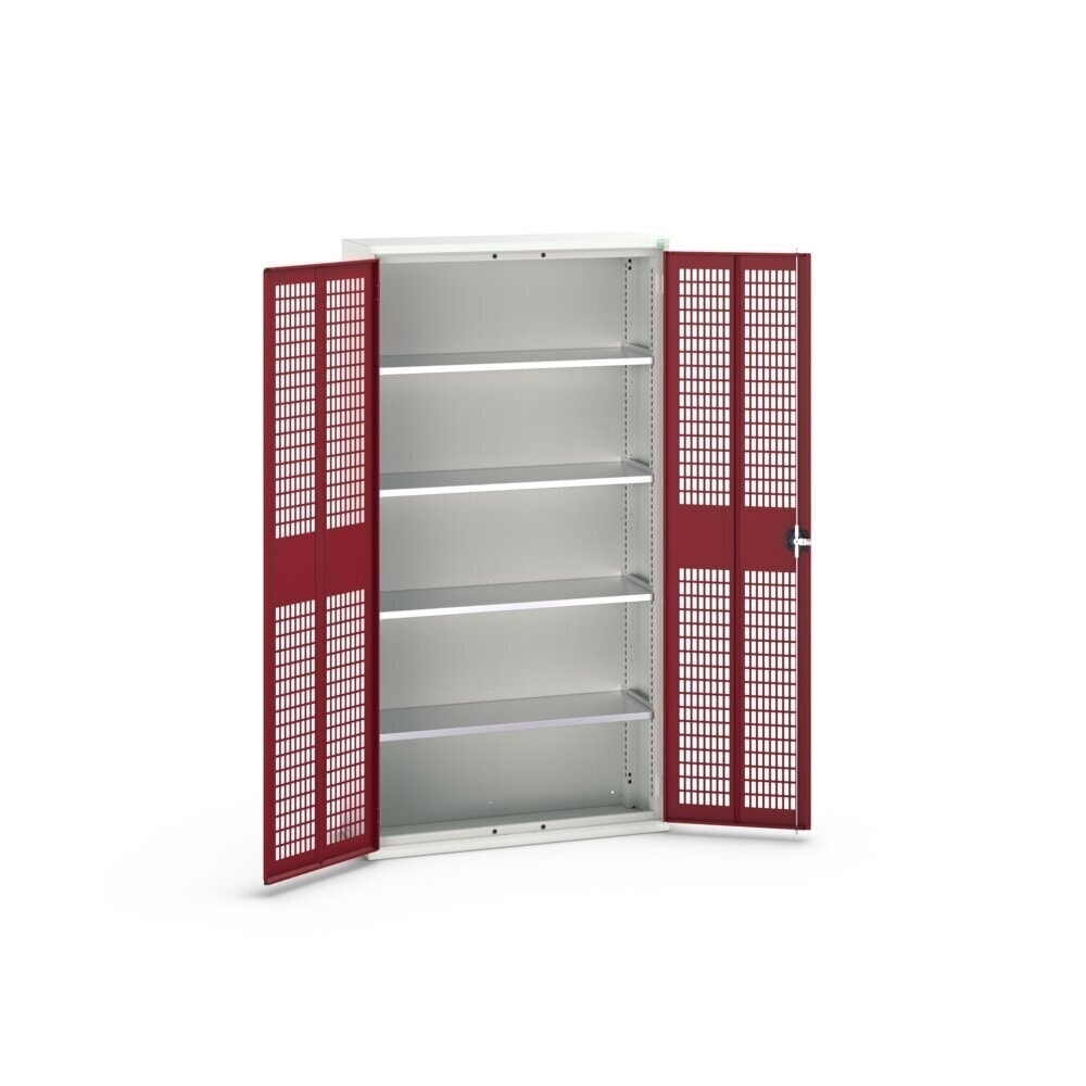 N° de l'image du produit 3 : bott Armoire à portes battantes verso avec ventilation, avec 4 tablettes, lxPxH : 1 050 x 350 x 2 000 mm