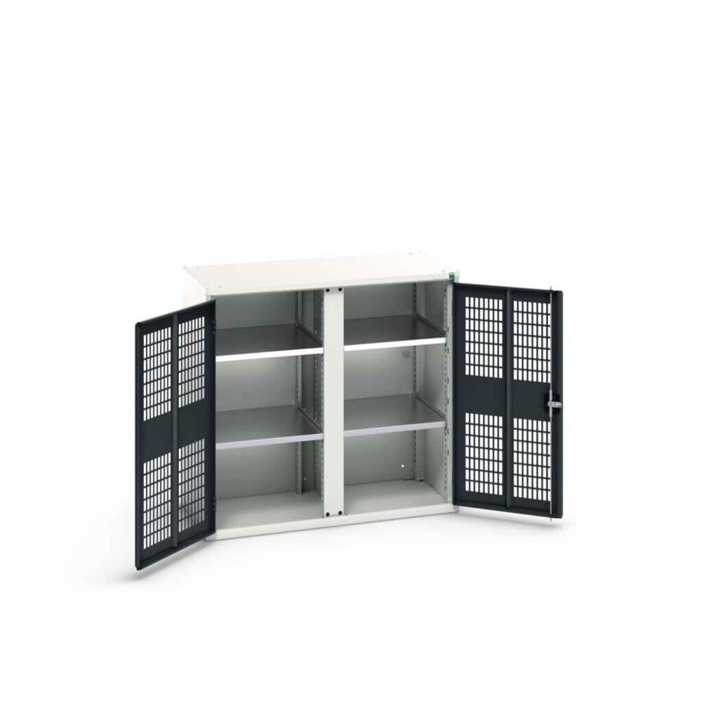 bott verso Armoire-penderie avec ventilation, avec 4 tablettes et paroi de séparation, lxPxH : 1050 x 550 x 1 000 mm N° de l'image du produit 2 : bott verso Armoire-penderie avec ventilation, avec 4 tablettes et paroi de séparation, lxPxH : 1050 x 550 x 1 000 mm