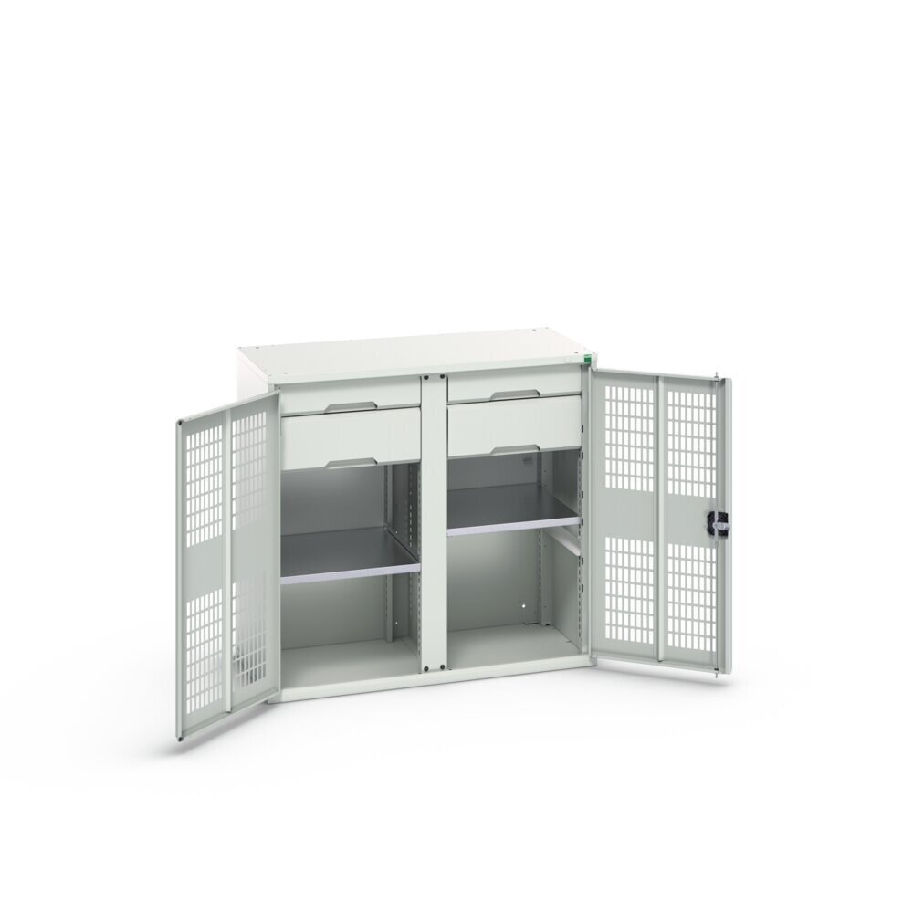 N° de l'image du produit 2 : bott verso Armoire-penderie avec ventilation, avec 2 tablettes, 4 tiroirs, paroi de séparation, lxPxH : 1050 x 550 x 1 000 mm