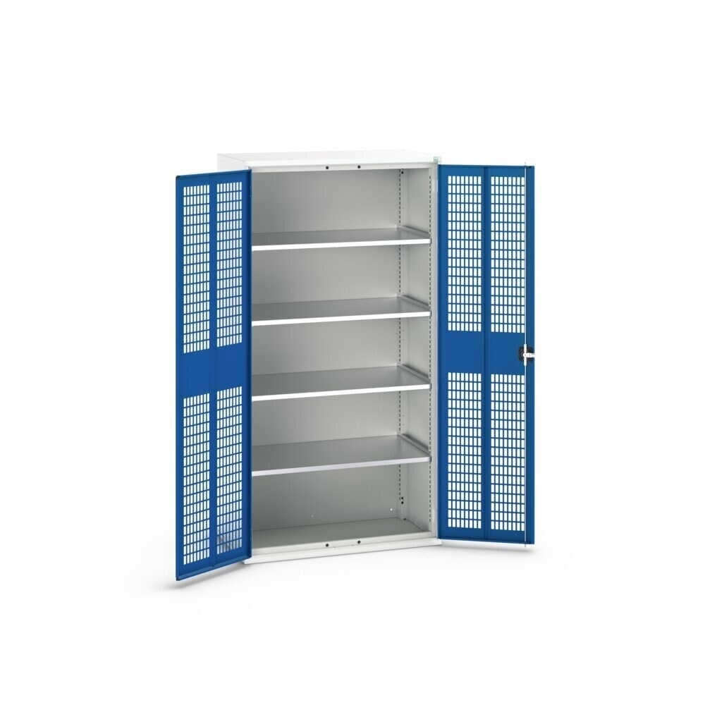 N° de l'image du produit 3 : bott Armoire à portes battantes verso avec ventilation, avec 4 tablettes, lxPxH : 1 050 x 550 x 2 000 mm
