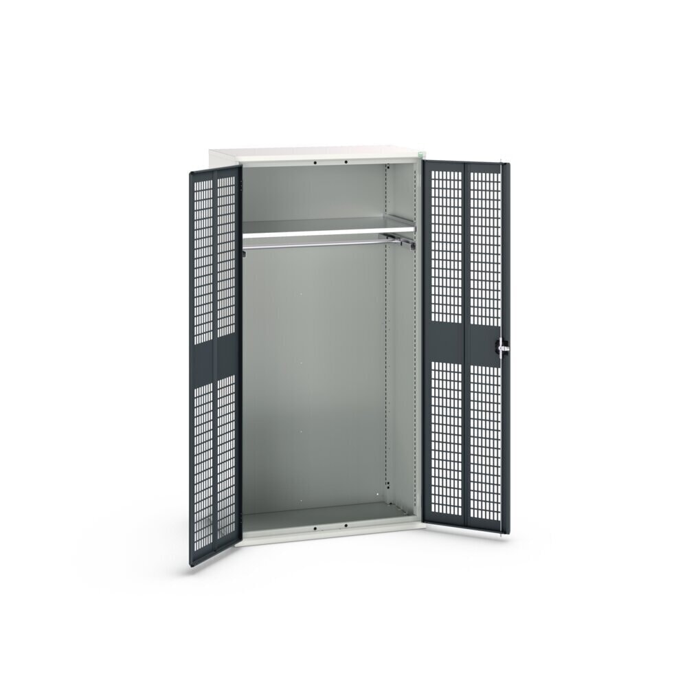 N° de l'image du produit 2 : bott verso Armoire-penderie avec ventilation, avec 1 tablette et 1 tringle à vêtements, lxPxH : 1 050 x 550 x 2 000 mm