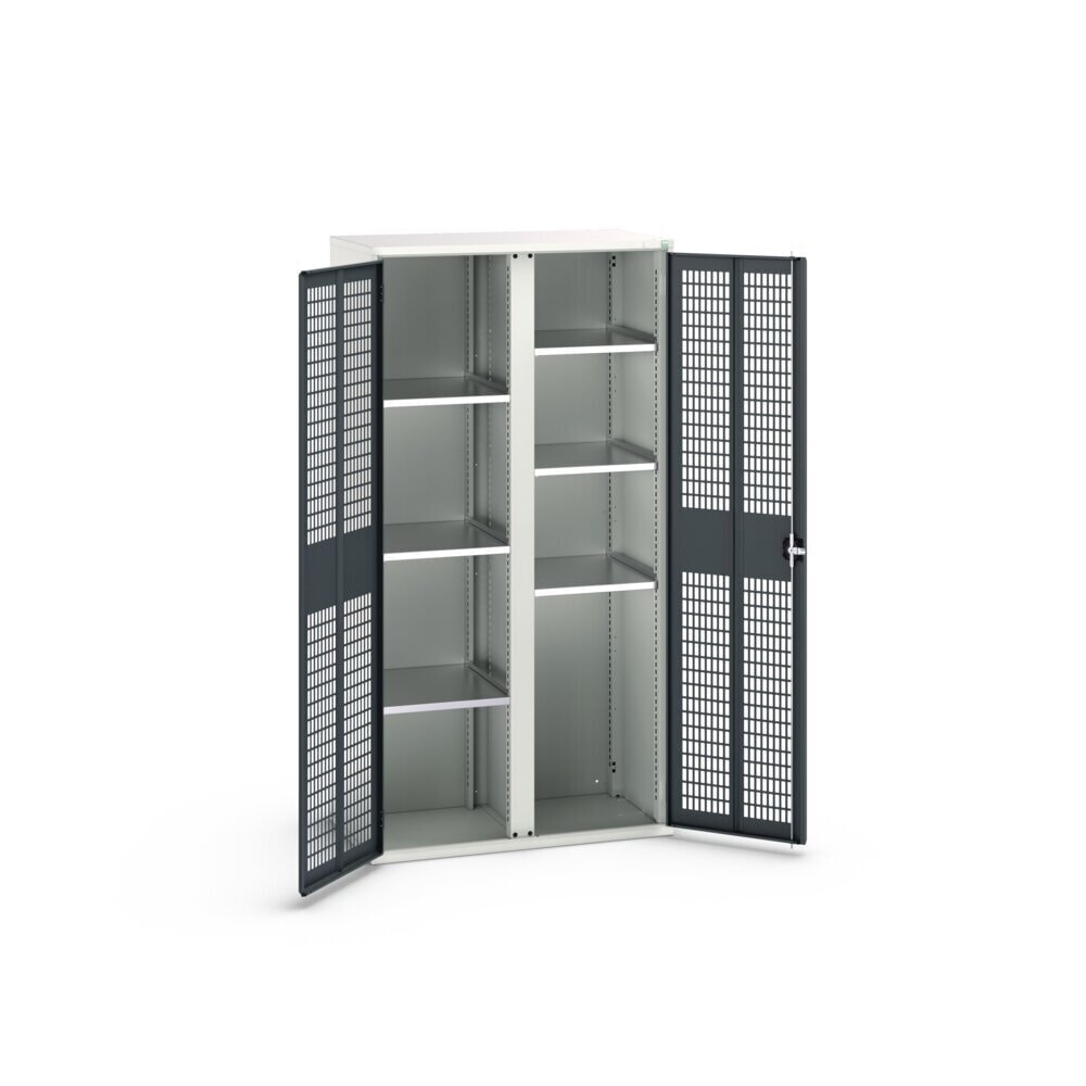N° de l'image du produit 2 : bott verso Armoire-penderie avec ventilation, avec 6 tablettes et paroi de séparation, lxPxH : 1 050 x 550 x 2 000 mm